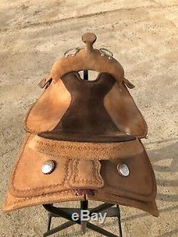 Custom Western Roughout Training Saddle 16