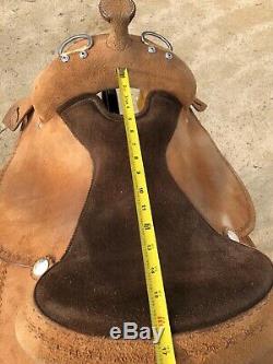 Custom Western Roughout Training Saddle 16