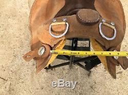 Custom Western Roughout Training Saddle 16