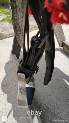 Custom Western Trail Show Ranch Saddle 15.5 Black with Simco silver for parades