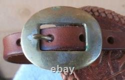 Custom made Tooled Braided Edge Dragon Arrow Stirrup Hobble Straps