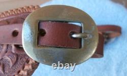 Custom made Tooled Braided Edge Dragon Arrow Stirrup Hobble Straps
