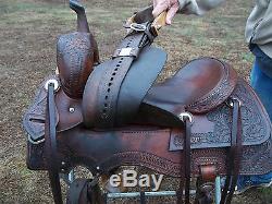 Cutting Saddle/ Jeff Smith Saddlery Tall Cutter 16 Inch Hard Seat