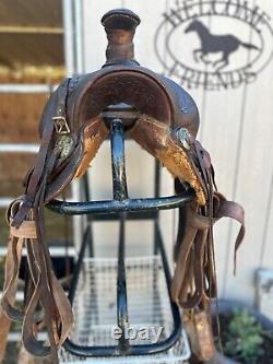 D. E Walker Visalia antique Collector Saddle