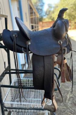 D. E Walker Visalia antique Collector Saddle