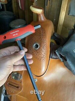 DP Saddlery 16 Seat Western Saddle. Adjustable Tree With Tool. Fits Any Horse