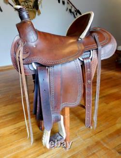 Dakota 16 Hard Seat Ranch A-Fork Western Roping Saddle 209AF