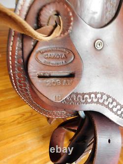 Dakota 16 Hard Seat Ranch A-Fork Western Roping Saddle 209AF