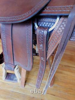 Dakota 16 Hard Seat Ranch A-Fork Western Roping Saddle 209AF