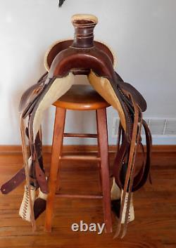 Dakota 16 Hard Seat Ranch A-Fork Western Roping Saddle 209AF