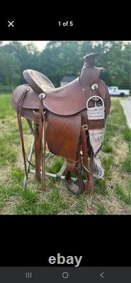 Dakota Wade 15 in Traditional Brown Leather Western Horse Saddle
