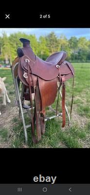 Dakota Wade 15 in Traditional Brown Leather Western Horse Saddle