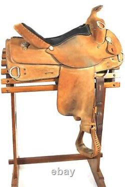 Dakota Western Roughout Leather Training Saddle Full QH Bars 16 Seat Made USA