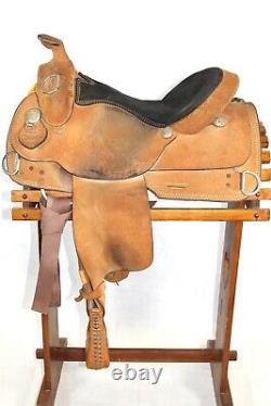 Dakota Western Roughout Leather Training Saddle Full QH Bars 16 Seat Made USA