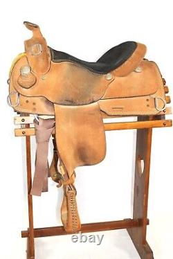 Dakota Western Roughout Leather Training Saddle Full QH Bars 16 Seat Made USA