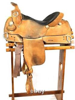 Dakota Western Roughout Leather Training Saddle Full QH Bars 16 Seat Made USA