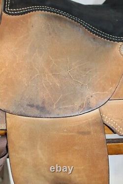 Dakota Western Roughout Leather Training Saddle Full QH Bars 16 Seat Made USA