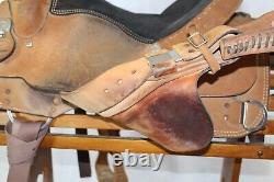 Dakota Western Roughout Leather Training Saddle Full QH Bars 16 Seat Made USA