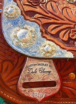 Dale Chavez 15 Show Saddle Full QH bars, beautiful silver package, medium oil