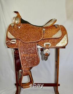 Dale Chavez Western Show Saddle Silver WithGold Trim 16 Seat FQHBars Mint