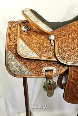 Dale Chavez Western Show Saddle Silver WithGold Trim 16 Seat FQHBars Mint