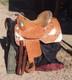 Dale Chavez Western Show Saddle With Matching Bridle, Silver