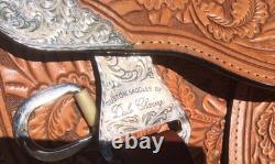 Dale Chavez Western Show Saddle with Matching Bridle, Silver