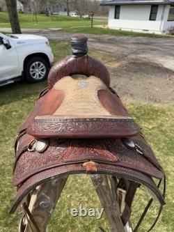 Dale Fredricks 16 Roping Ranch Saddle withcinches and headstall