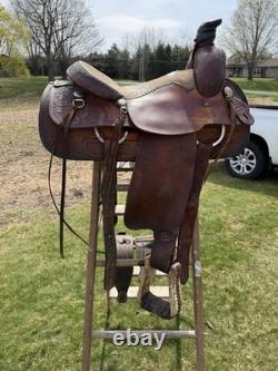Dale Fredricks 16 Roping Ranch Saddle withcinches and headstall