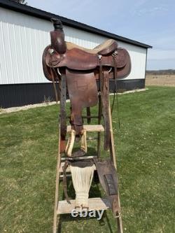 Dale Fredricks 16 Roping Ranch Saddle withcinches and headstall