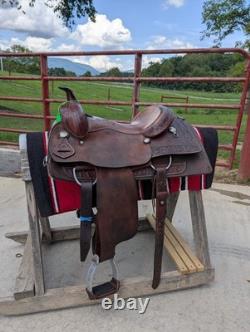 Dale Fredricks reining western saddle 16 leather rough out