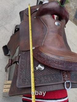 Dale Fredricks reining western saddle 16 leather rough out