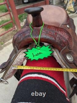 Dale Fredricks reining western saddle 16 leather rough out