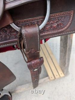 Dale Fredricks reining western saddle 16 leather rough out
