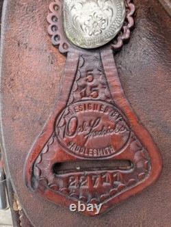 Dale Fredricks reining western saddle 16 leather rough out