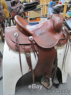 Dan Gilliam MO Maker Custom Made Ranch Roping Saddle Lightly Used NICE 15