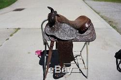 Dark brown, equestrian saddle 16 in' seat, Perfect for western pleasure rider