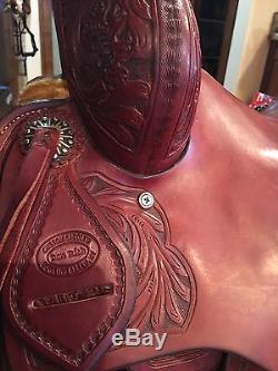 Don Rich Lightly Used Tooled Cutting Saddle, 16.5 Seat