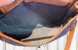 Dooney Bourke Air Force Blue Large Cavalry Trooper Saddle Shoulder Bag Vintage