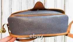 Dooney Bourke Air Force Blue Large Cavalry Trooper Saddle Shoulder Bag Vintage