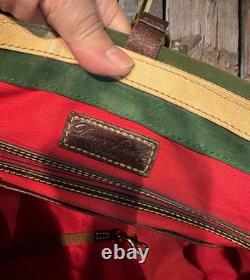 Dooney Bourke Bone Butter Cream Florentine Toledo Leather Saddle Messenger Bag