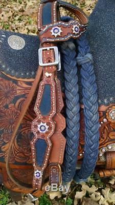 Double J Pro Racer Barrel Racing Saddle Please see pics for all items included