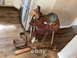 Double J Western Champion Bull Rider Saddle Texas High School Rodeo Assoc 1998