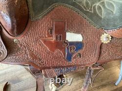 Double J Western Champion Bull Rider Saddle Texas High School Rodeo Assoc 1998