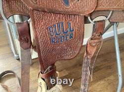Double J Western Champion Bull Rider Saddle Texas High School Rodeo Assoc 1998