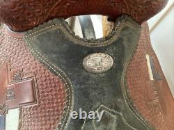 Double J Western Champion Bull Rider Saddle Texas High School Rodeo Assoc 1998