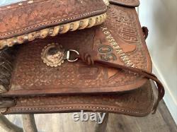 Double J Western Champion Bull Rider Saddle Texas High School Rodeo Assoc 1998