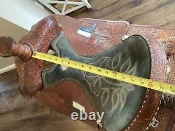 Double J Western Champion Bull Rider Saddle Texas High School Rodeo Assoc 1998