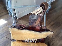 Double J Western Champion Bull Rider Saddle Texas High School Rodeo Assoc 1998