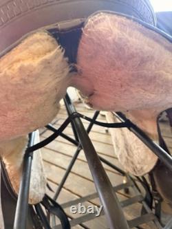Double T Saddlery Brown Leather Traditional Western Pleasure/Trail Saddle